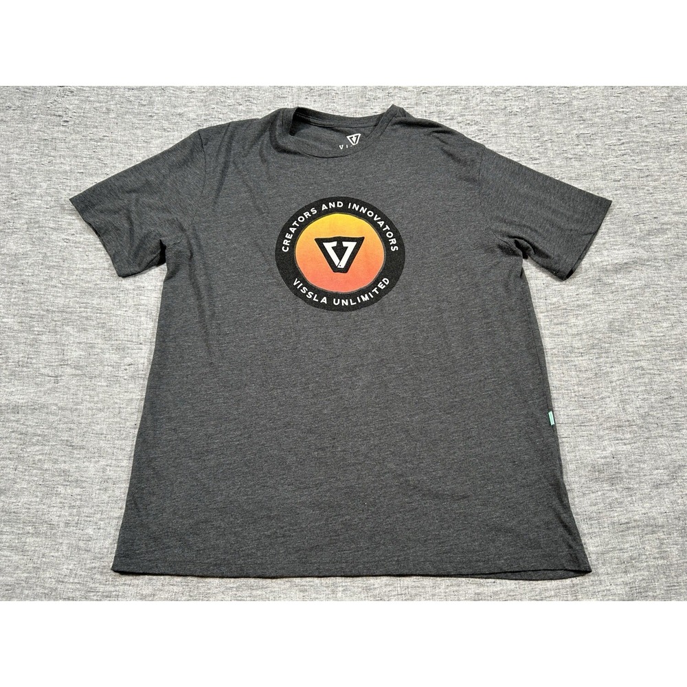 Vissla Everyday Heather Shirt Mens Extra Large Grey Short Sleeve Crew Neck
